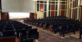 Photo of a large empty auditorium