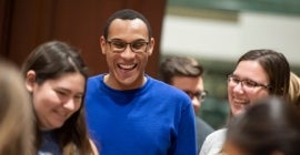 Students laughing