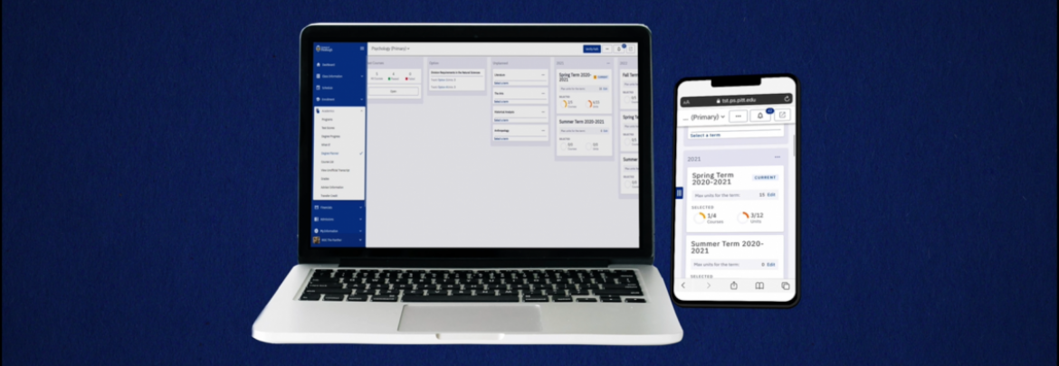 laptop and a smart phone showing an app