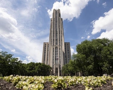 Photo of the Cathedral of Learning in the Summer